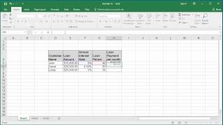 Learn how to calculate monthly payment for a loan using pmt function
in excel 2016 - office 365