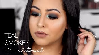 Teal Blue Smokey Eye Tutorial |MissTiffanyKaee