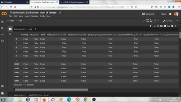Finding null values in pandas DataFrame