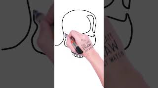 One Line Human Skull Art