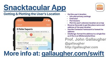 Ch. 8.9 - Using CoreLocation to Get  the Device Location & Plot it on a Map