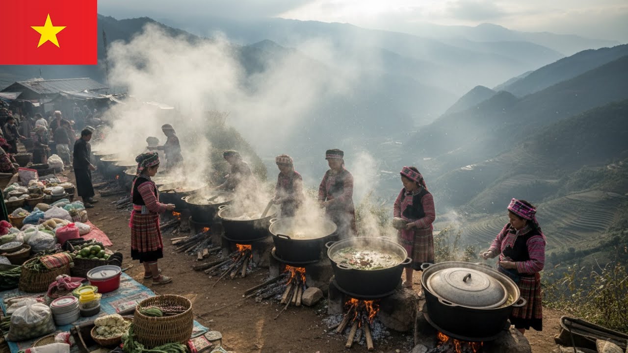 A Peaceful Morning in a Vietnam Village Market 🌿 | Rural ASMR Ambience & Soft Market Sounds