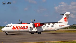 Pesawat Wings Air Landing di Bandar Udara Kelas III Malikussaleh Lhokseumawe Aceh