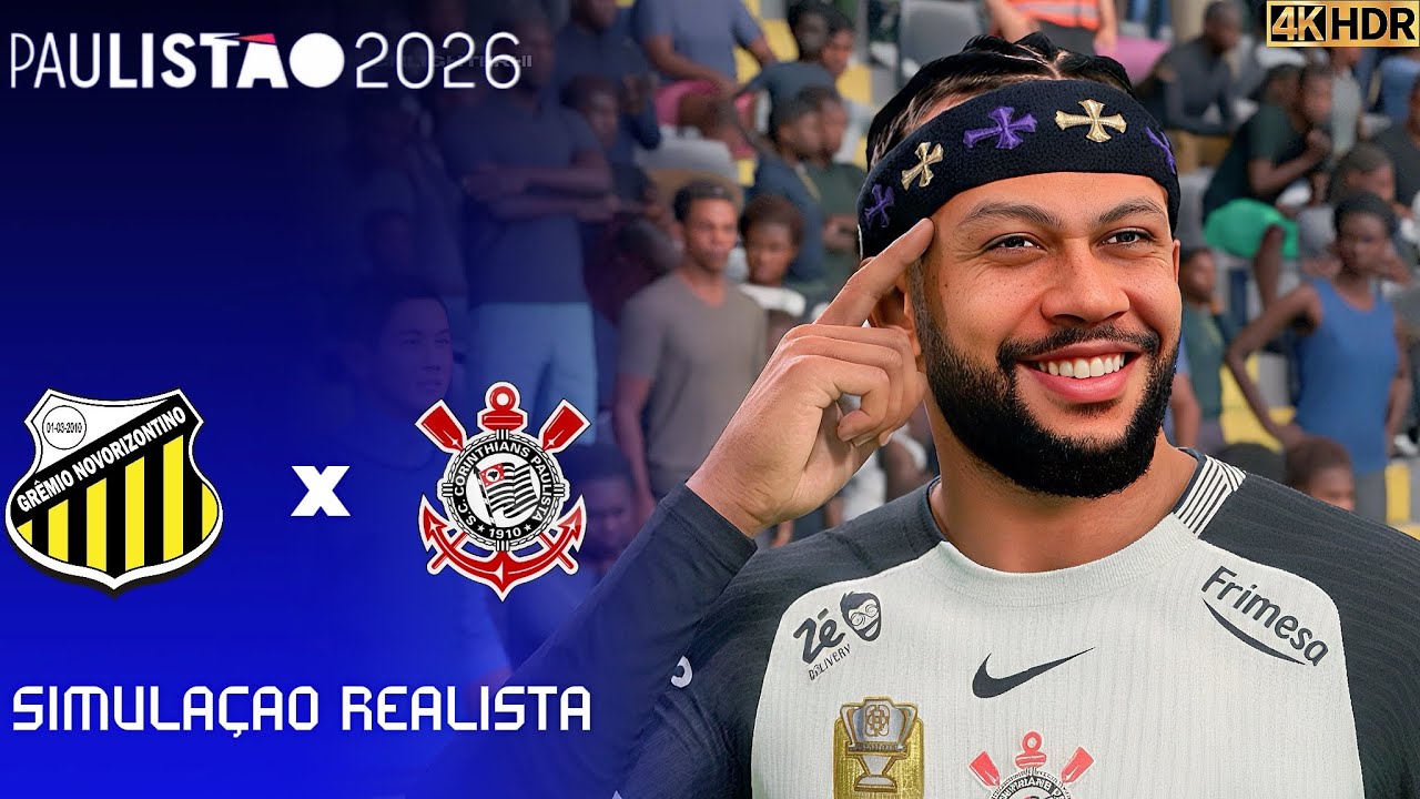 FC 26 4K - Novorizontino vs Corinthians | Semifinal do Paulistão 2026 | Simulação 4K60PS Realista.