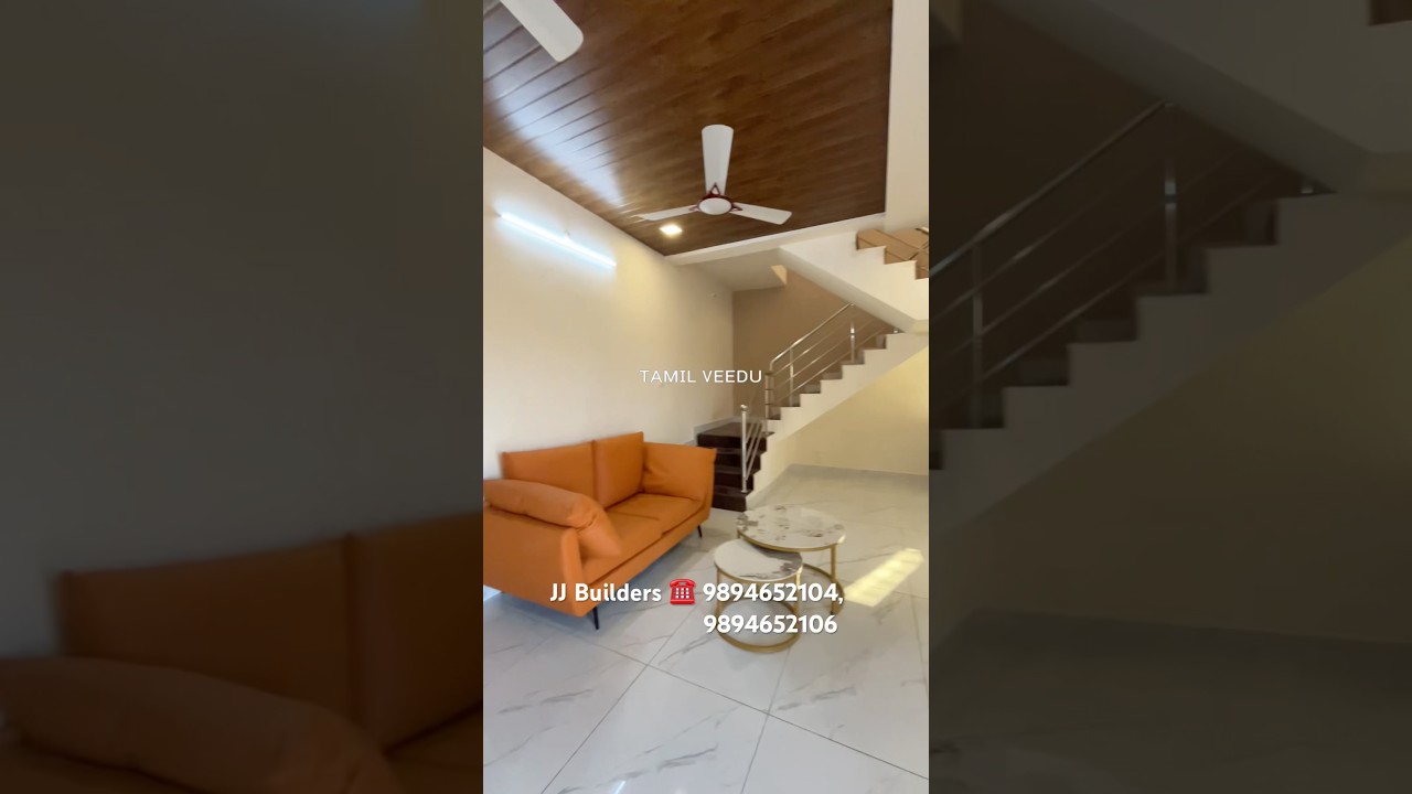 3BHK House for Sale in Trichy, 2.75cent 85Lakhs JJ Builders ☎️ 9894652104,  9894652106
