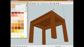 Introduction to SketchUP - Model a Simple Woodworking Project - Part 4
