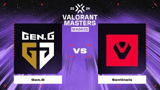 Gen.G vs Sentinels | Карта 1 | VALORANT Champions Tour 2024: Masters Madrid