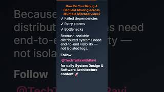 How Do You Debug A Request Moving Across Multiple Microservices? #Microservices #Observability