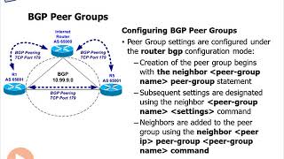 cisco ccnp route bgp 27   BGP Peer Groups   Cisco CCNP ROUTE BGP