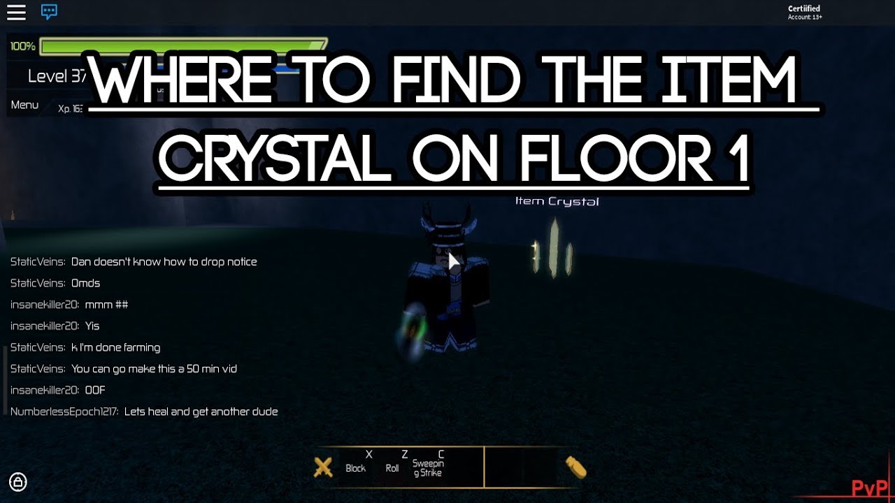 Roblox Swordburst 2 Where To Find The Crystal Item On Floor 1 Youtube - roblox swordburst 2 crystal drop