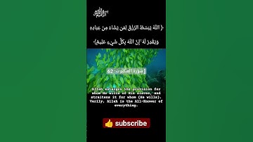 alankaboot|[ سورة العنكبوت: 62|for rizq ayat|Quran is happiness|#allah #islamicvideo#quran