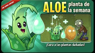 Comprando planta ALOE (planta curativa) en Plantas vs. Zombis 2