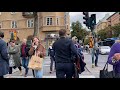 Walking in Stockholm: Odenplan/Urban Life, People, Café.