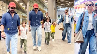 Kareena Kapoor Khan, Saif Ali Khan & Taimur Ali Khan Spotted at Mumbai Airport 😍💖📸