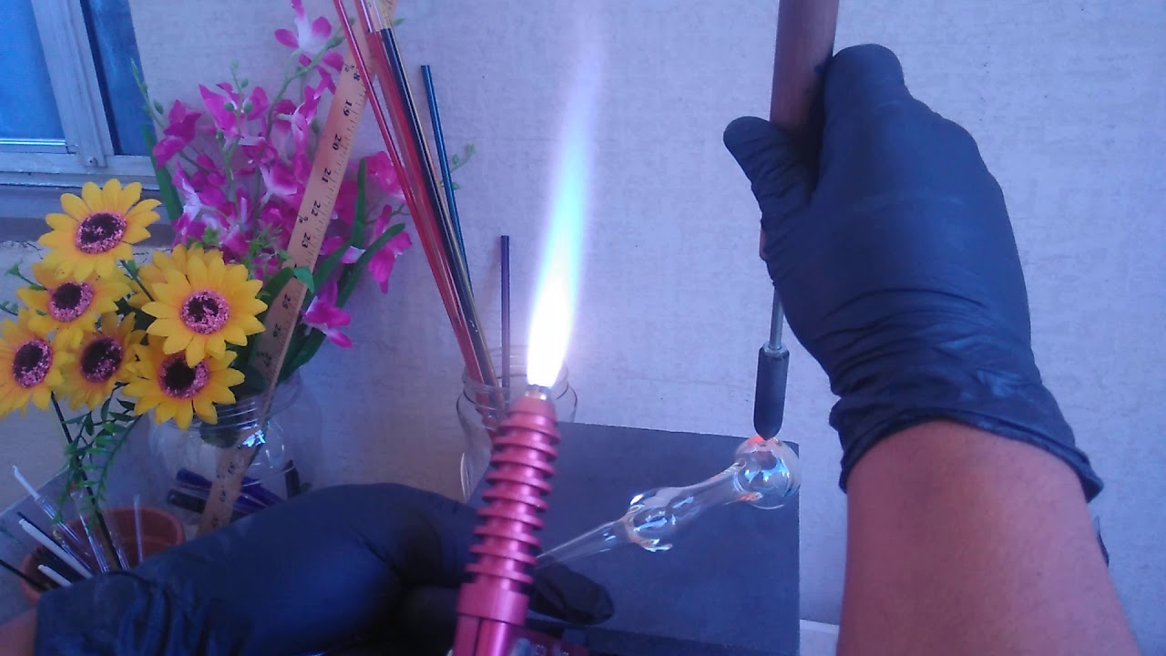 Como hacer pipa de vidrio con Nortel Minor Bench Torch