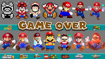 Evolution of Super Mario Death animation and Game Over Screen in Handheld Nintendo Games and LEGO