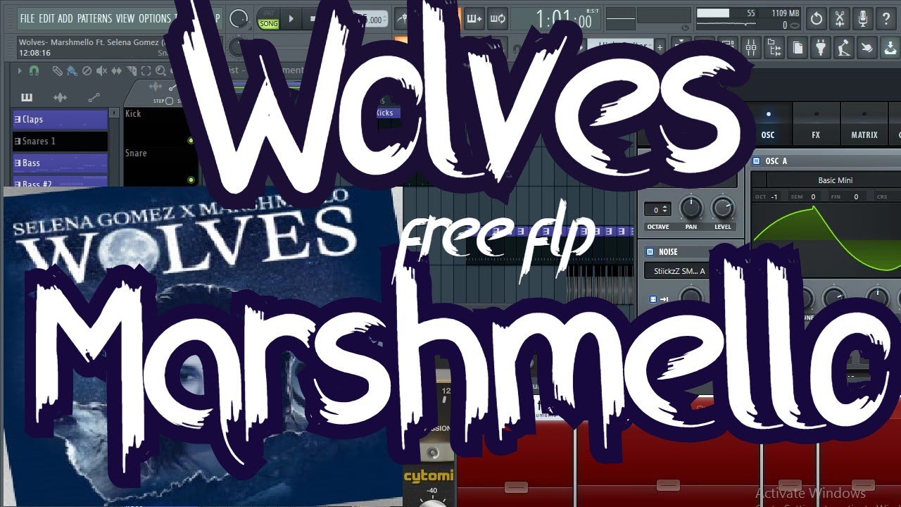 [Free Flp] Wolves- Marshmello ft.Selena Gomez | Full FlStudio remake | Download Free Presets,Samples