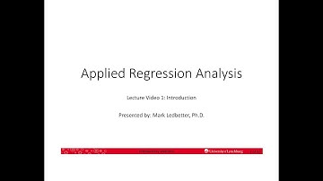 Applied Regression Analysis Lecture 1 Intro and Chapter 4