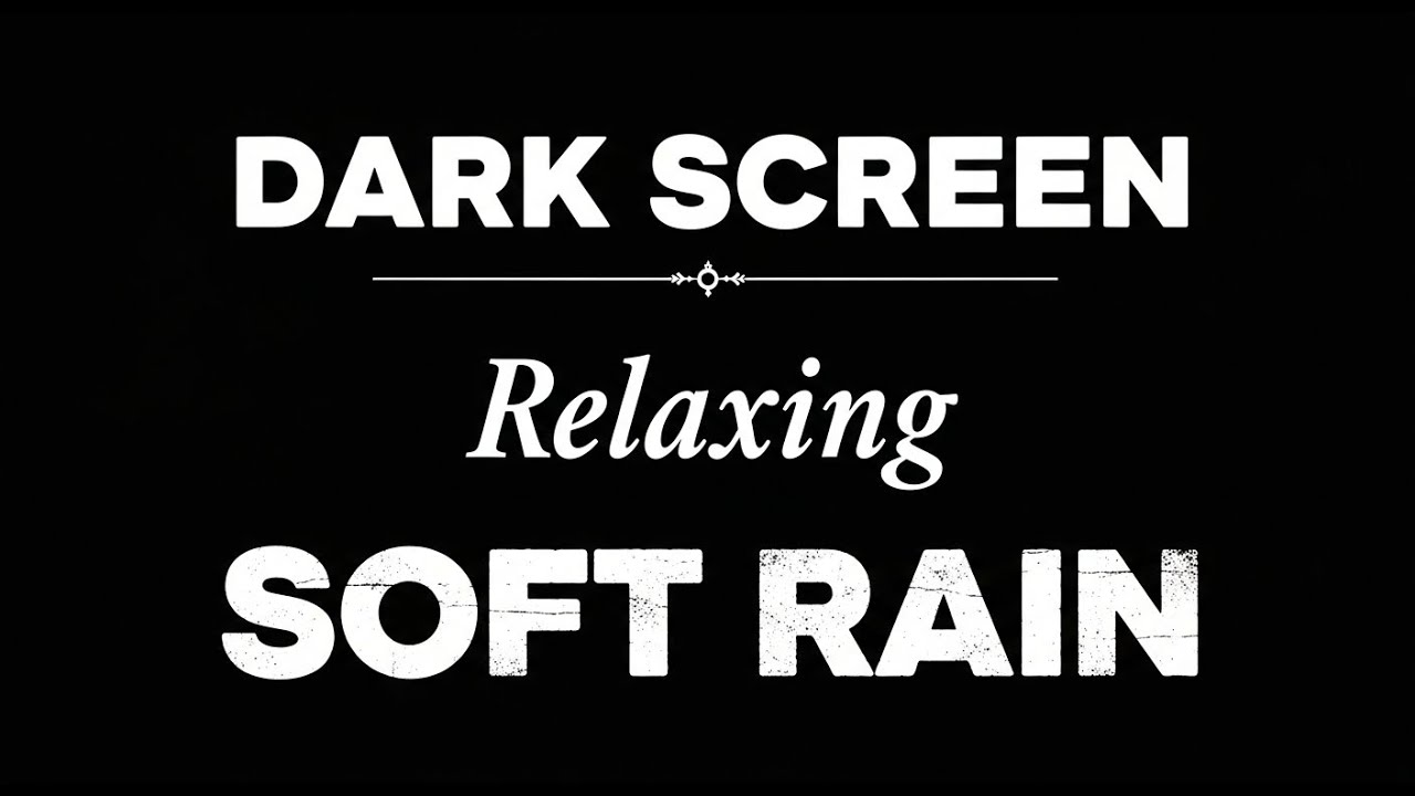 Acalme sua mente! Som de chuva na janela com trovão para dormir e relaxar profundamente, tela escura