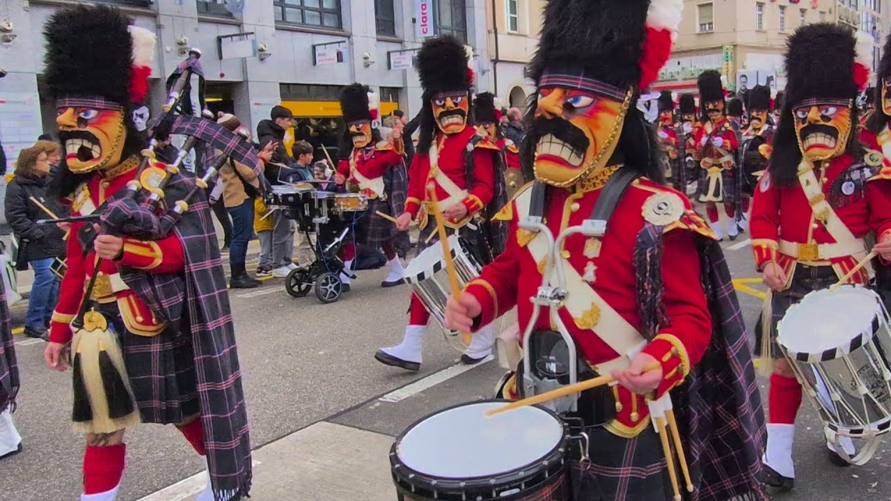 Basler Fasnacht 2026 - Schotte Soirée - Einmarch zum Volkhaus der Schotte Clique. Valhalla Calling