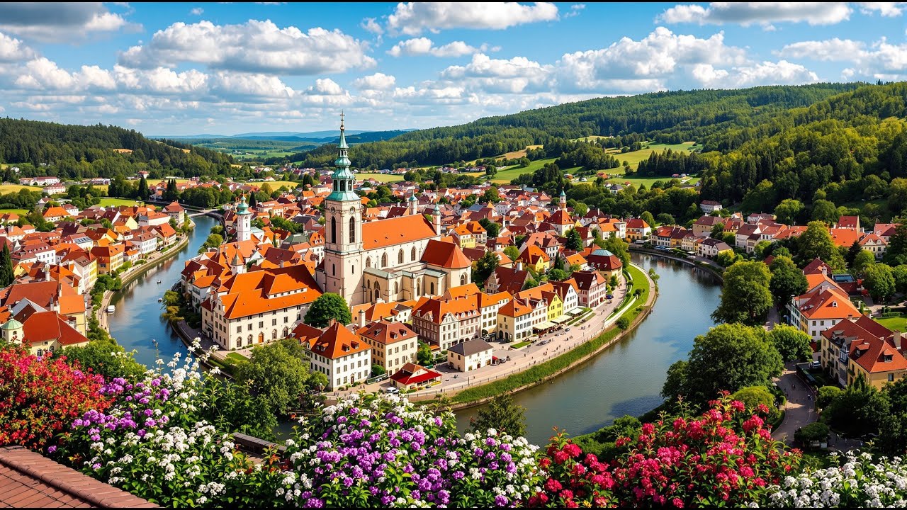 🇨🇿 Český Krumlov Walking Tour 4K — The Most Beautiful Town in Czech Republic