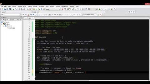 Lesson-3: Creating a Matrix Manually using OpenCV c++