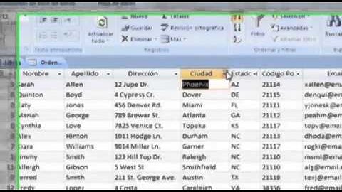 CURSO DE MICROSOFT ACCESS Leccion 11 / Office 2007 / Filtrar registros