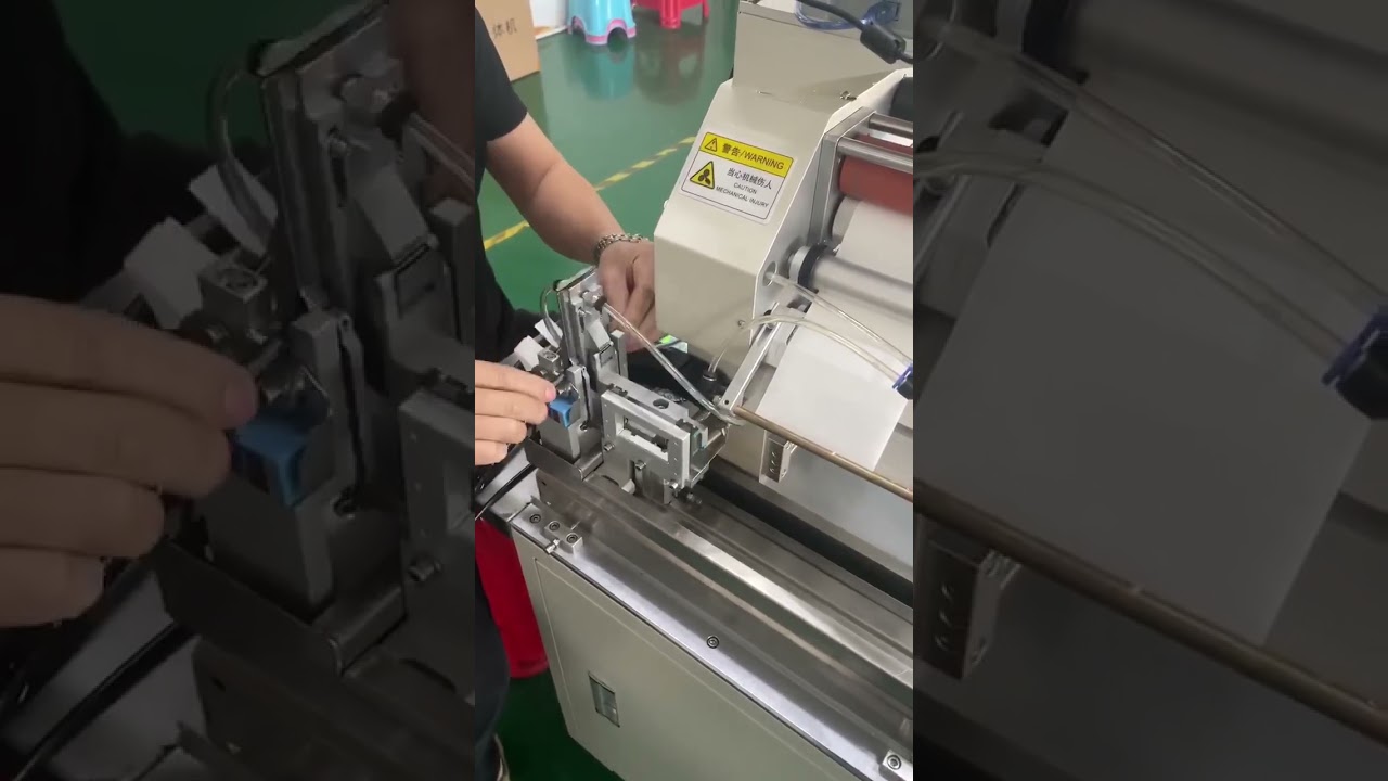 Flag labeling machine for cables wires