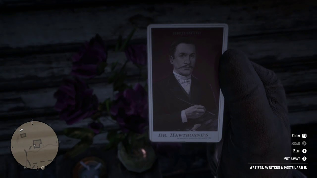 Artists Writers & Poets Cigarette Card 10 - Charles Chatenay - Map Location - RDR2