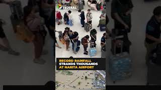 Record rainfall floods Tokyo travellers stranded at Narita
