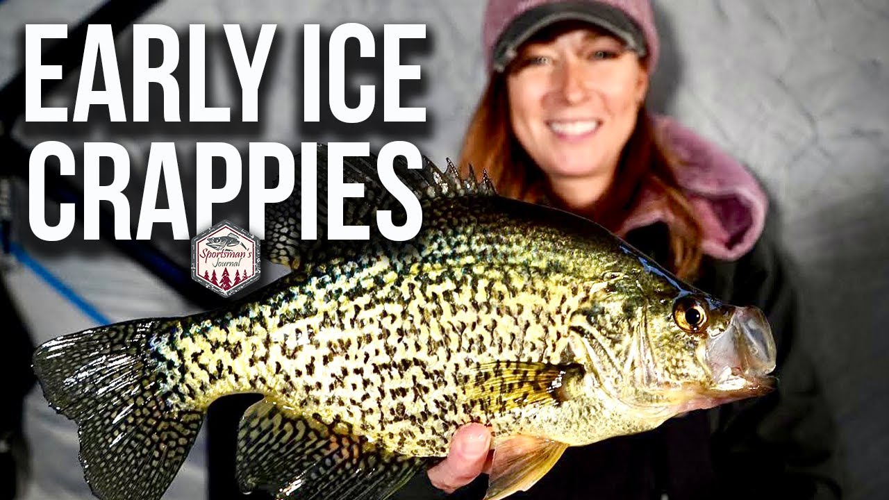 Ice Fishing Weed-Edge Crappies - EARLY ICE!!
