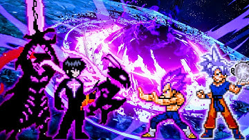 Sung Jin Woo(New) VS Goku TP OP & Vegeta Ultra Ego in Jump Force Mugen