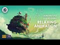 Ghibli piano animation fondo para televisin relajante 4k  howls moving castle 