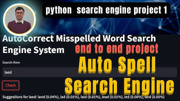 Building Autocorrect Spell Checker in python | Building Search Engine in Python | machine learning
