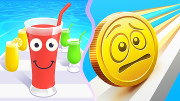 🌻 🍂 Juice Run Vs Coin Rush in All Levels Mobile Game Walkthrough New Update Trailers Gameplay DXZ6YE