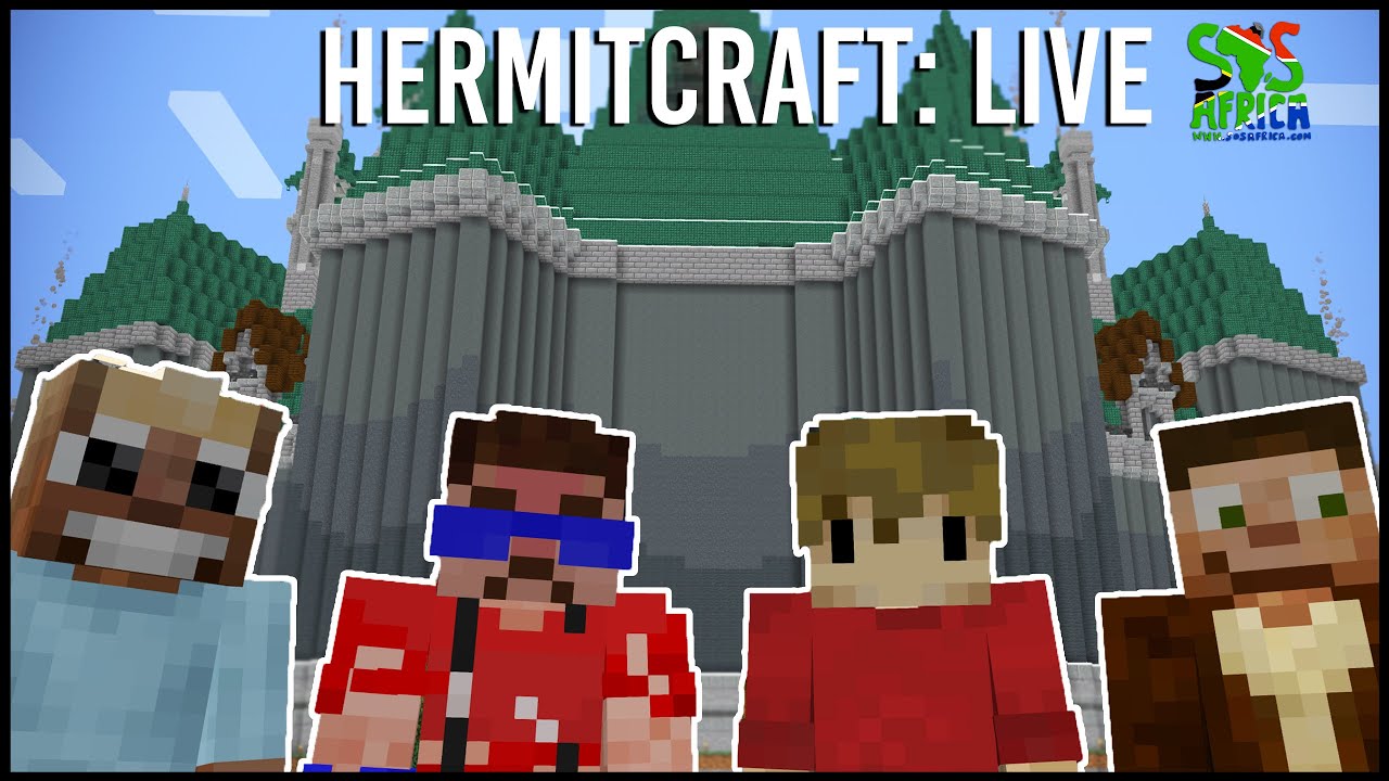 Hermitcraft 7 LIVE: Working on the back of the mansion for Charity - SOS Africa charity live stream.