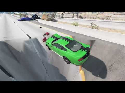 Cars vs Giant Pit Deep Water BeamNG.Drive #3