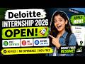 Deloitte Internship 2026 OPEN! 🚀 Free Certificate + No Exam + Anyone Can Apply