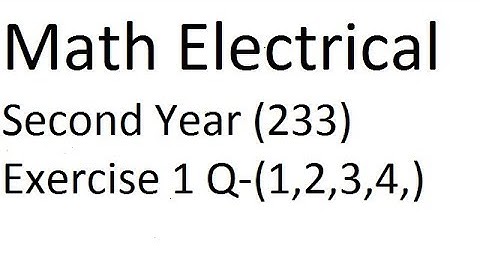 dae math 233 2nd year chepter no 1 exercise no 1 question no 1 to 4