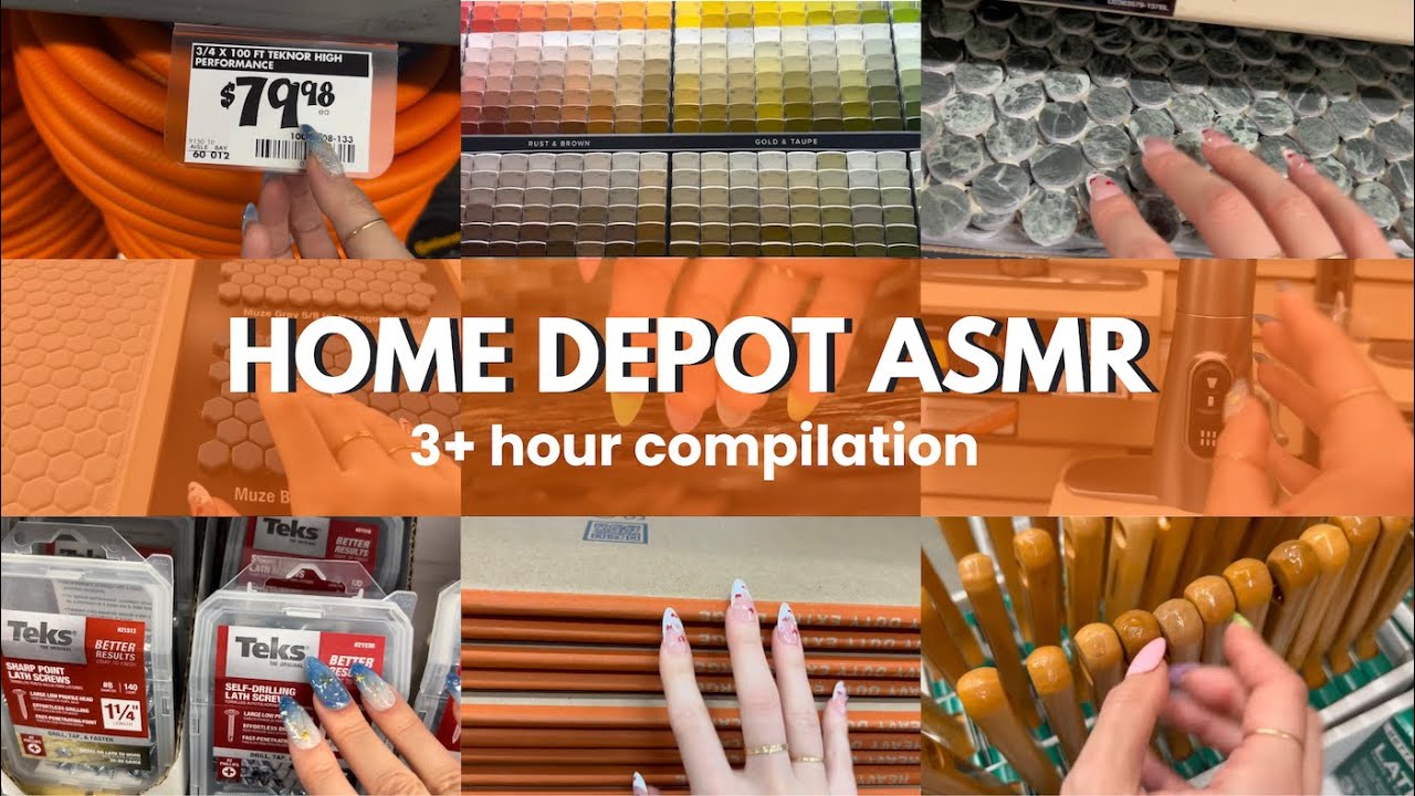 3+ HOURS PUBLIC ASMR at home depot: no midroll ads for sleep & relaxation 😴