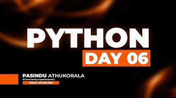 PYTHON SEMINAR DAY 06🔥