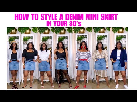 COMMENT STYLE A DENIM MINI JUPE DANS VOS 30 et UP