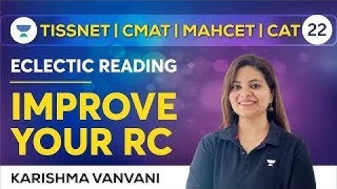 CAT 2023 | Eclectic Reading | Improve your RC | Karishma Vanvani #cat2023 #rc #readingcomprehension