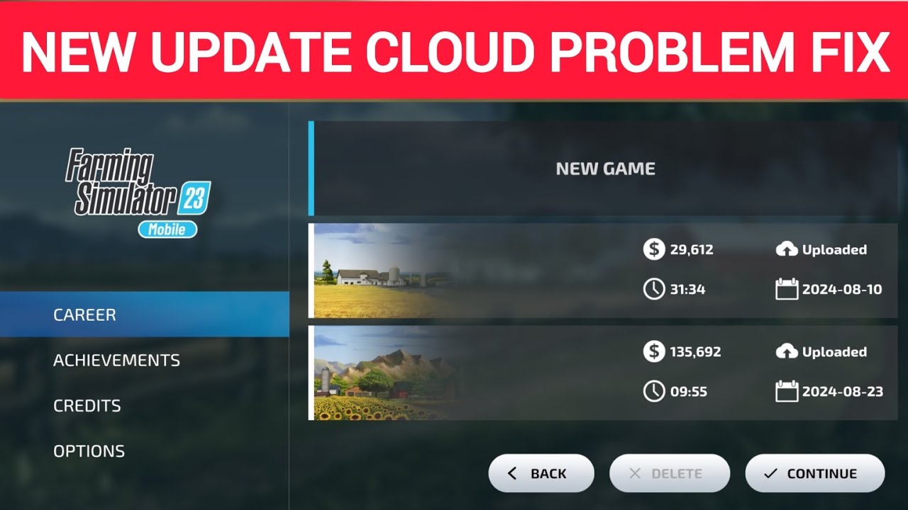 Farming Simulator 23 New update cloud problem fix | FS 23 - YouTube
