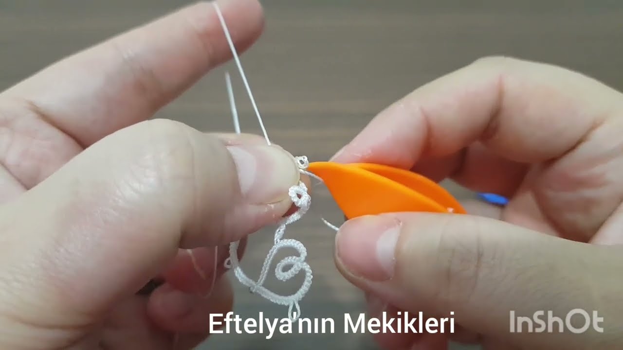 66.Düz mekik sıralı kalp modeli. 14 şubata yakışan model