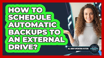 How to schedule automatic backups to an external drive?