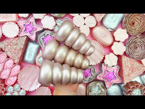 ASMR Soap Boxes With Glitter Foam And Starch Crushing Soap 4K 비누를 부수다