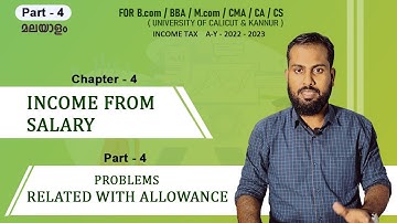 C-4:Income From Salary-P-4/Calicut university/B.com/BBA/M.com/CMA/CA/CS