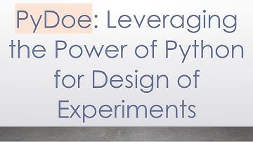 PyDoe: Leveraging the Power of Python for Design of Experiments