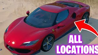 جميع اماكن سياره فيراري الجديد (فورت نايت) Ferrari 296 GTB